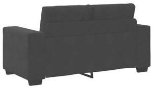 Sofa dwuosobowa czarna 160x77x82 cm aksamitna