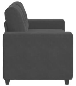Sofa dwuosobowa czarna 160x77x82 cm aksamitna
