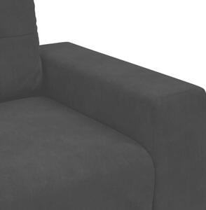 Sofa dwuosobowa czarna 160x77x82 cm aksamitna