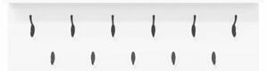 Minimalistyczny wieszak na płaszcze z półką, biały, 100 x 40 x 12 cm