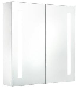 Szafka łazienkowa z lustrem i LED, 60 x 14 x 62 cm