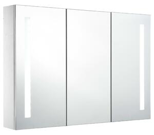 Szafka łazienkowa z lustrem i LED, 89 x 14 x 62 cm