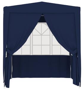 Namiot imprezowy ze ściankami, 2,5x2,5 m, niebieski, 90 g/m²