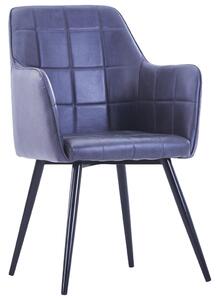 Krzesła stołowe, 6 szt., szare, sztuczna skóra zamszowa