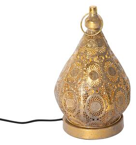 Orientalna lampa stołowa złota 19 cm - Mowgli Oswietlenie wewnetrzne