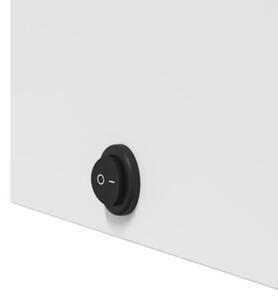 Szafka łazienkowa z lustrem i LED, biała, 60x13x52 cm