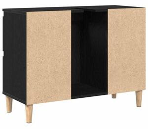 Szafka pod umywalkę z szufladą czarny dąb 80 x 33 x 60 cm
