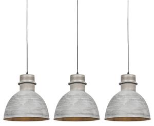 Zestaw 3 Rustykalny / Vintagech lamp wiszących szarych - Dory Oswietlenie wewnetrzne
