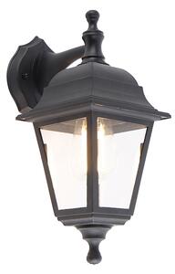 Klasyczna lampa ścienna zewnętrzna czarna IP44 - Capital