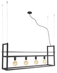 Inteligentna lampa wisząca czarna z półką duża 4-światłowa w tym Wifi G95 - Cage Rack