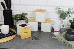 Zestaw 4 pojemników kawa herbata cukier sól BRUNBESTE