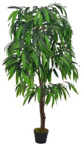 Sztuczne drzewko mango z doniczką, zielony, 140 cm