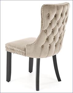 Beżowe tapicerowane krzesło drewniane - Esten