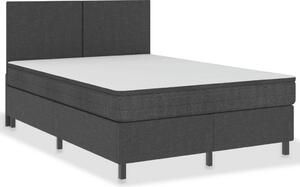 Łóżko kontynentalne, szare, tapicerowane, 180x200 cm