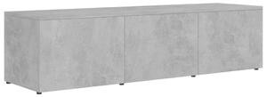 Szafka pod TV, szarość betonu, 120x34x30 cm, płyta wiórowa