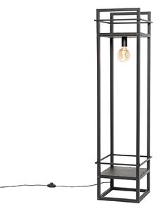 Industrialna lampa stojąca czarna - Cage Rack