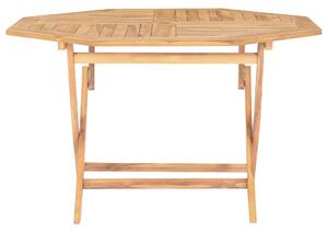 Składany stół ogrodowy, 120x120x75 cm, lite drewno tekowe