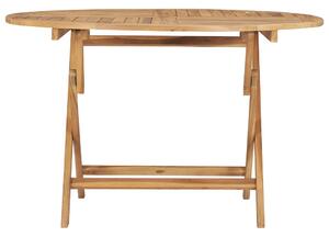 Składany stół ogrodowy, Ø 120 cm, lite drewno tekowe