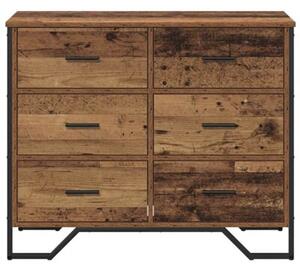 Komoda z szufladami 2 szt. stare drewno 91 x 35,5 x 74,5 cm