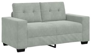 Sofa dwuosobowa jasnoszara 160x77x82 cm aksamit