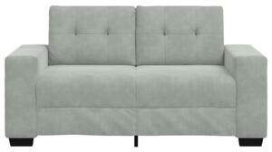 Sofa dwuosobowa jasnoszara 160x77x82 cm aksamit