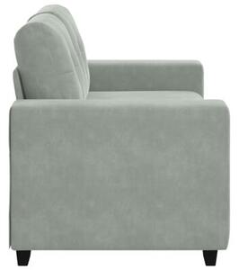 Sofa dwuosobowa jasnoszara 160x77x82 cm aksamit