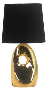 Lampa stołowa gabinetowa Hierro, lampka nocna, glamour, złota