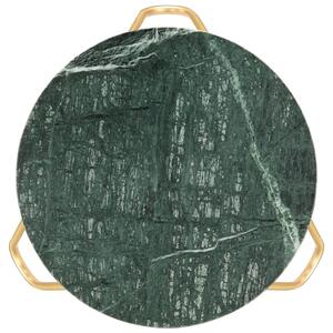 Stolik kawowy, zielony, 40x40x40 cm, kamień o teksturze marmuru