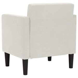 Sofa fotel z podÅokietnikami kremowy 53 cm aksamit