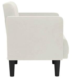 Sofa fotel z podÅokietnikami kremowy 53 cm aksamit