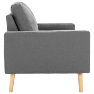 Sofa, 3-osobowa jasnoszara, tapicerowana tkaninÄ