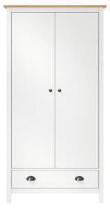 Szafa 2-drzwiowa Hill, biała, 89x50x170 cm, lita sosna