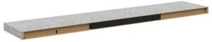 Półki ścienne, 4 szt., szarość betonu, 120 x 23,5 x 3,8 cm, mdf