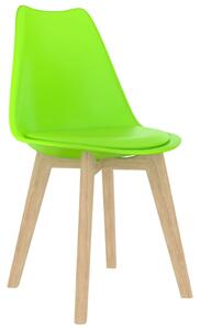 Krzesła stołowe, 2 szt., zielone, plastik
