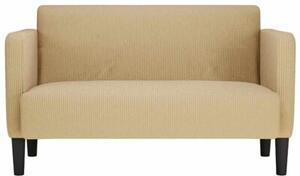 Sofa dwuosobowa szarozielona 109 cm tkanina sztruksowa