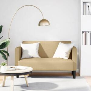 Sofa dwuosobowa szarozielona 109 cm tkanina sztruksowa