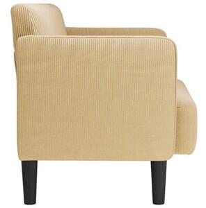 Sofa dwuosobowa szarozielona 109 cm tkanina sztruksowa