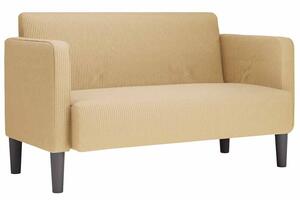 Sofa dwuosobowa szarozielona 109 cm tkanina sztruksowa
