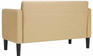 Sofa dwuosobowa szarozielona 109 cm tkanina sztruksowa