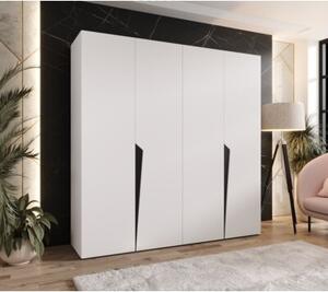 Szafa uchylna otwierana Piano 1 200 wys. 202 cm biaÅy + u. czarny