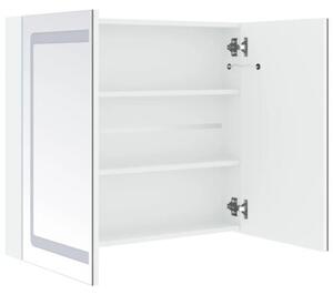 Szafka łazienkowa z lustrem i LED, 80 x 12,2 x 68 cm
