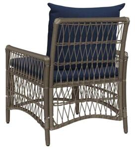 Krzesło ogrodowe z poduszką szary 73 x 61 x 77 cm polirattan