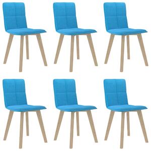Krzesła stołowe, 6 szt., niebieskie