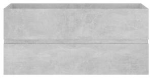 Szafka pod umywalkę, szarość betonu, 100x38,5x45 cm