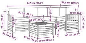 Zestaw mebli ogrodowych z litego drewna akacjowego z poduszkami - nowoczesny design i komfort w każdym ogrodzie