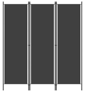 Parawan 3-panelowy, czarny, 150 x 180 cm