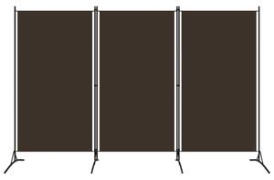 Parawan 3-panelowy, brązowy, 260 x 180 cm