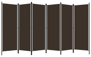 Parawan 6-panelowy, brązowy, 300 x 180 cm