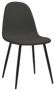 Krzesła stołowe, 4 szt., 45x53,5x83 cm, czarne, ekoskóra
