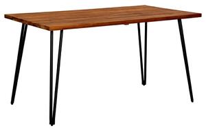 Stół ogrodowy z nogami hairpin, 140x80x75 cm, drewno akacjowe